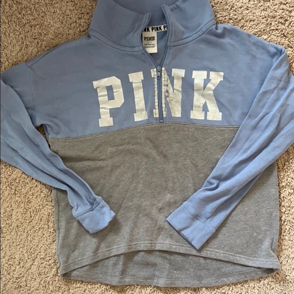 Blue and pink sweatshirt-Pink by Victoria secret!